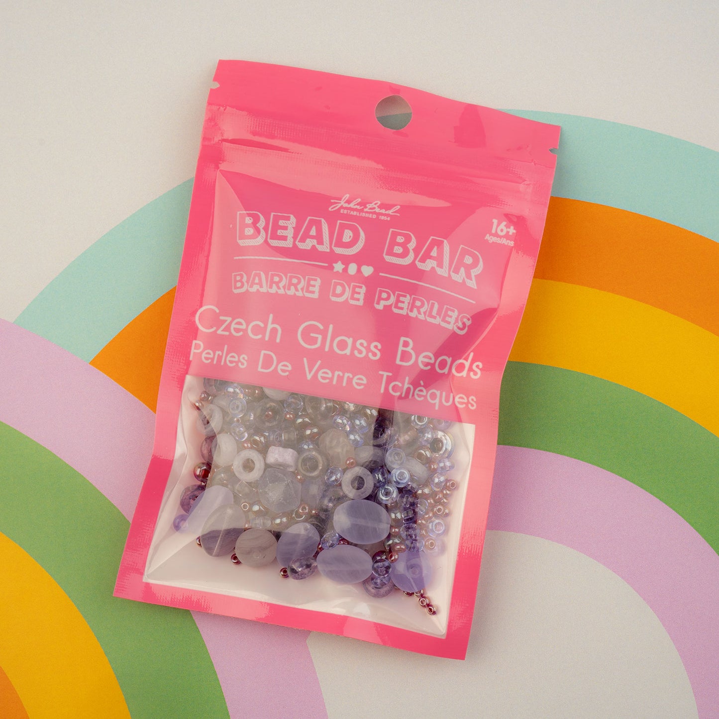 Czech Glass Beads Mix - Purple 50g