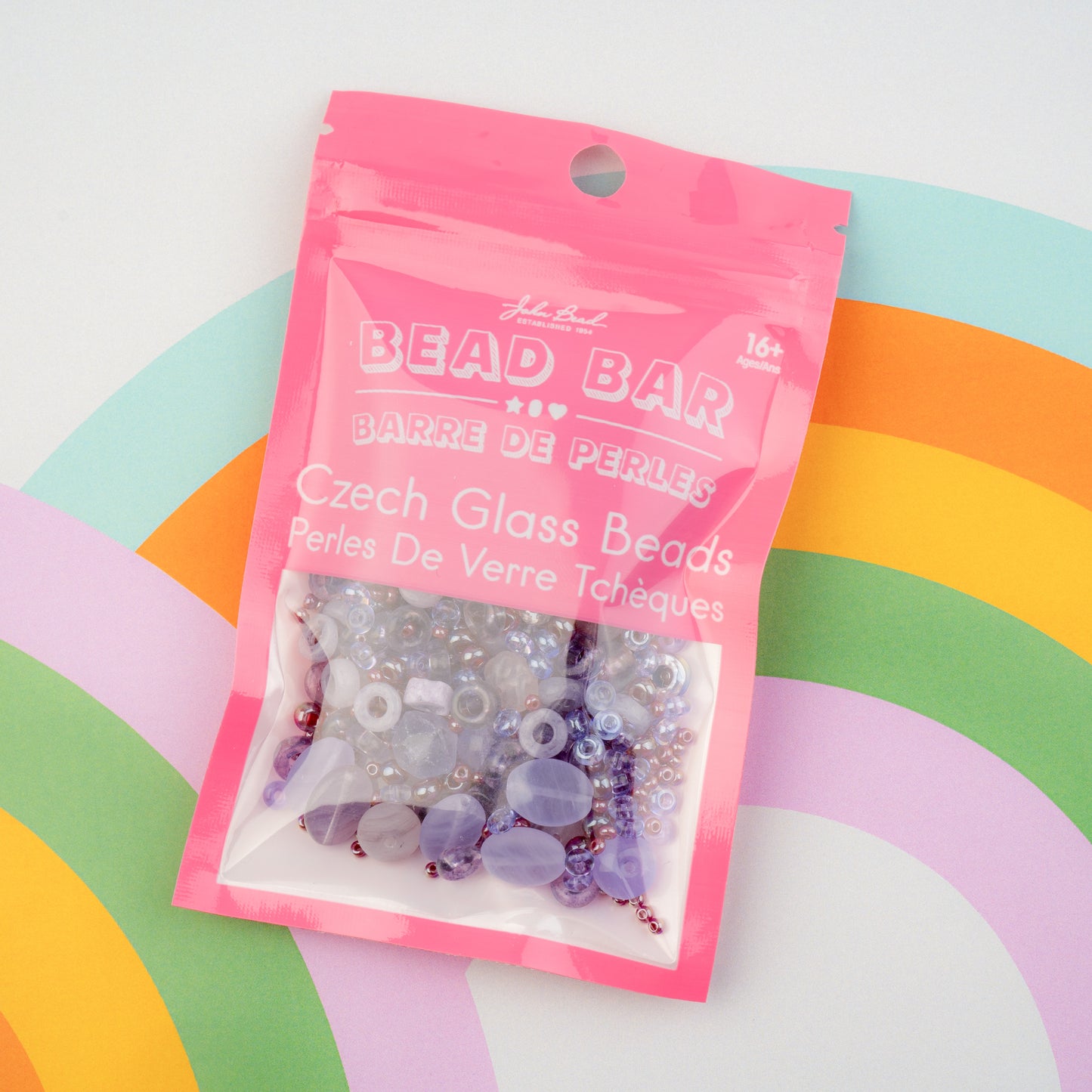 Czech Glass Beads Mix - Purple 50g