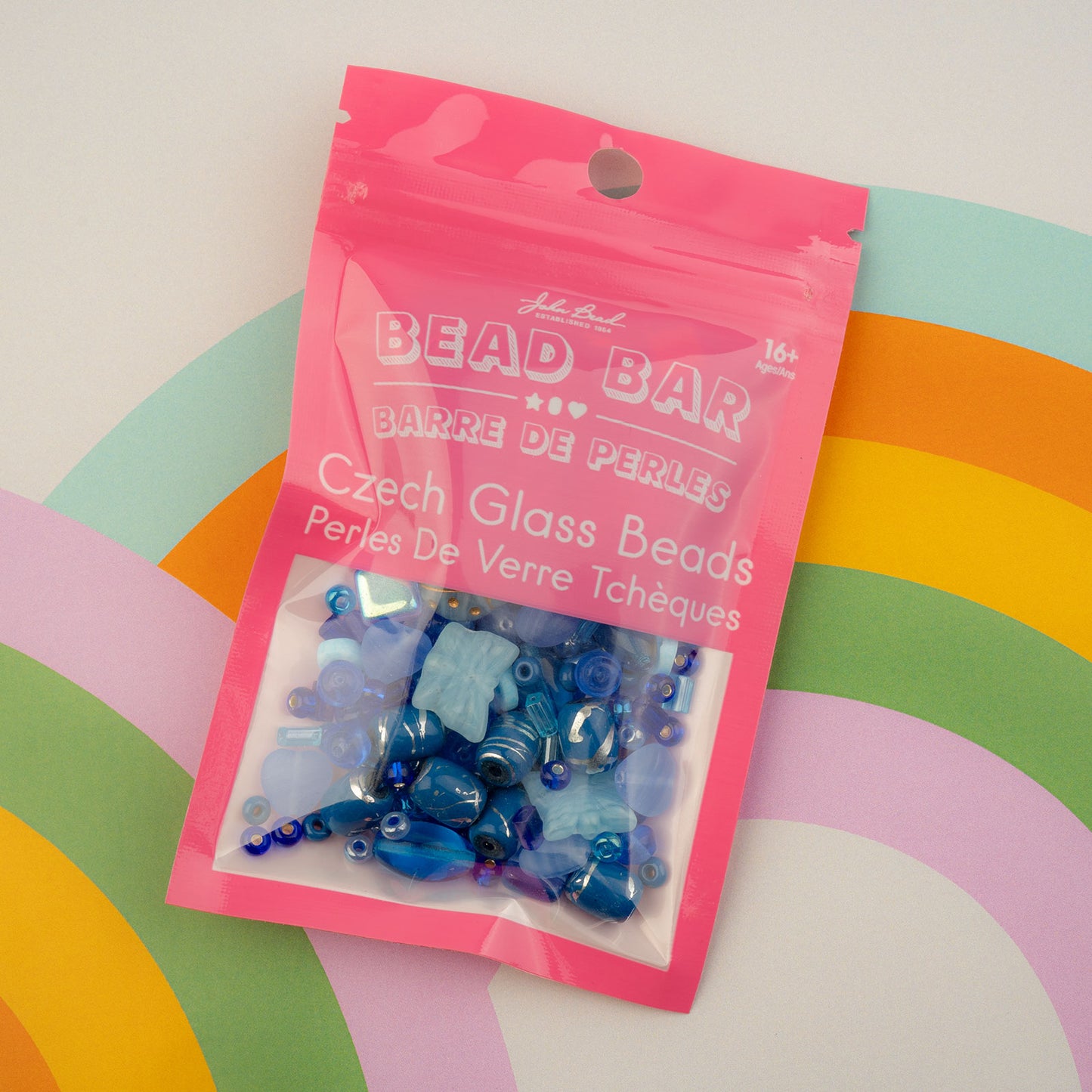 Czech Glass Beads Mix - Blue 50g