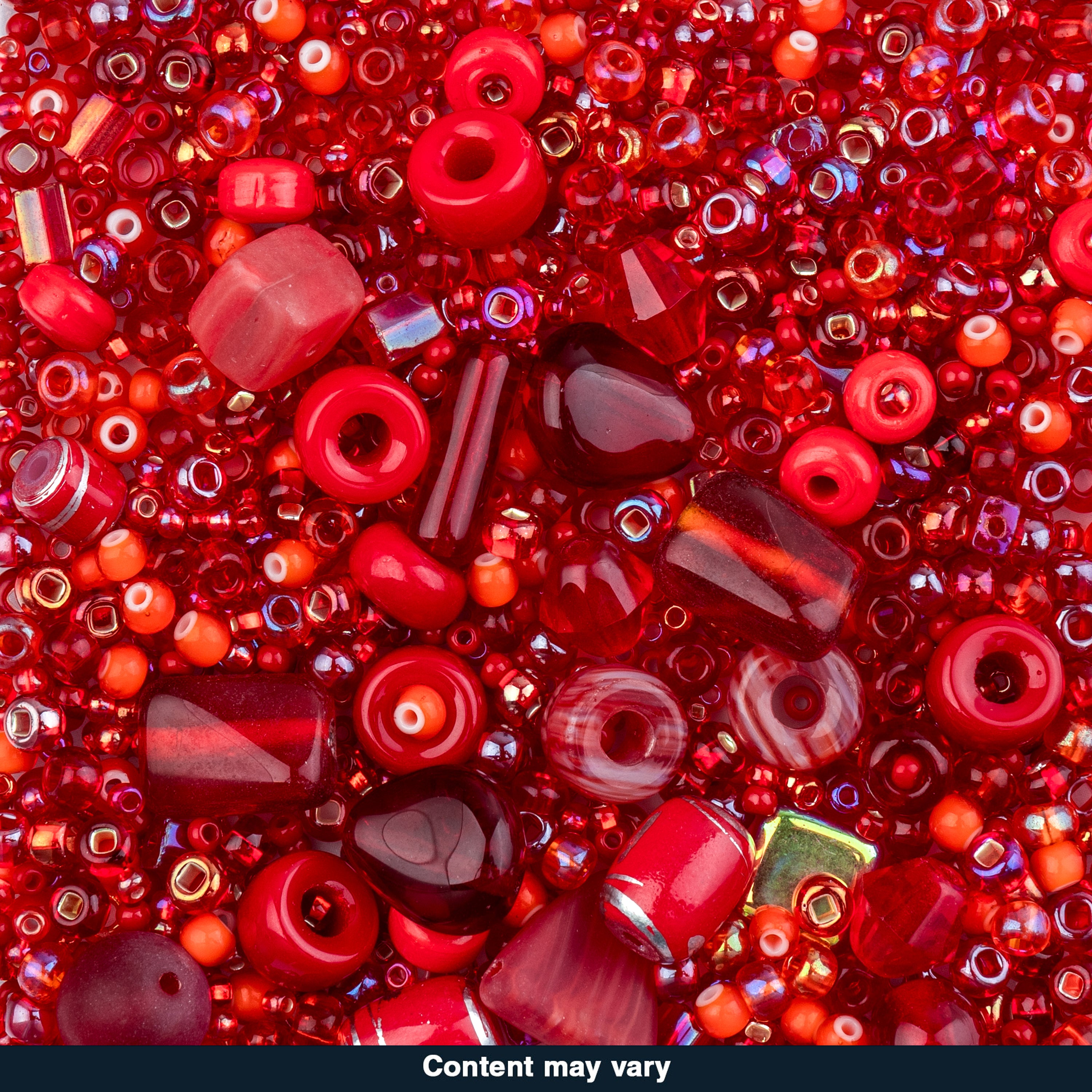 Czech Glass Beads Mix - Red 50g