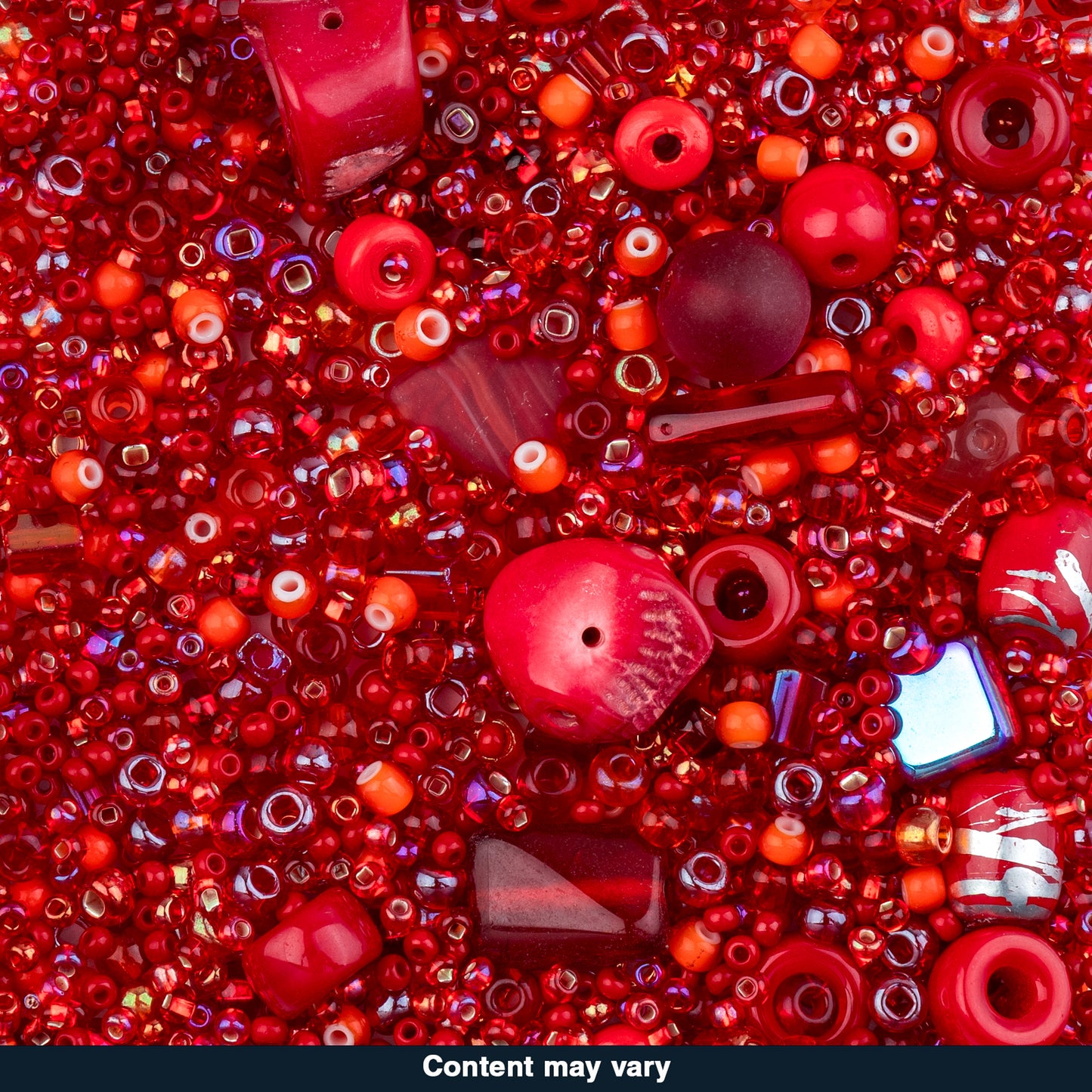 Czech Glass Beads Mix - Red 50g