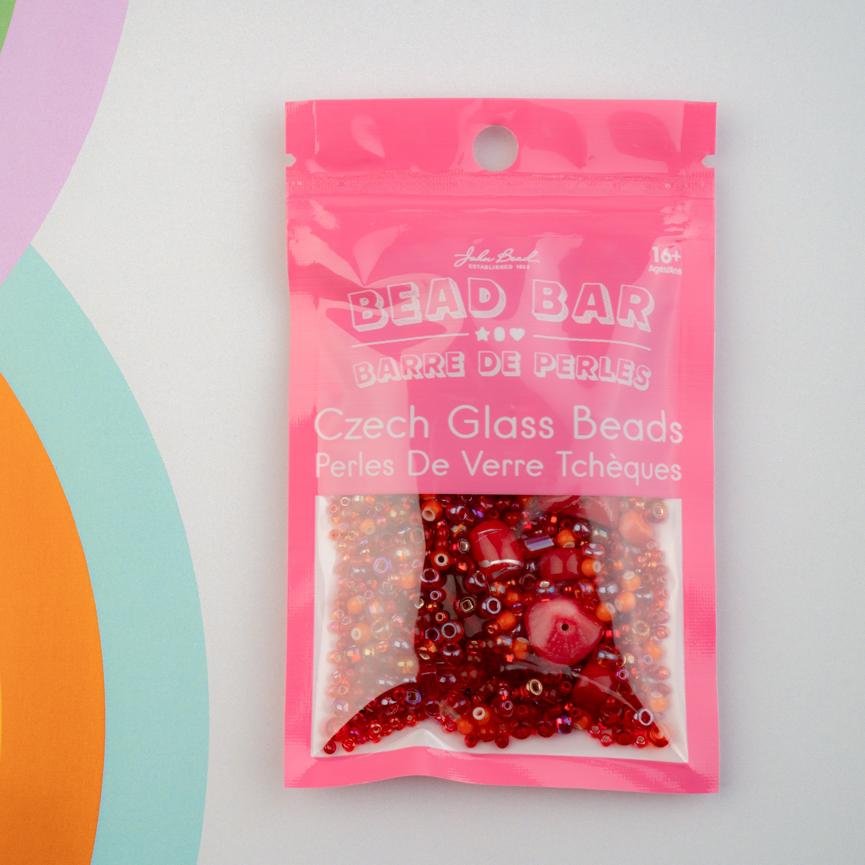 Czech Glass Beads Mix - Red 50g