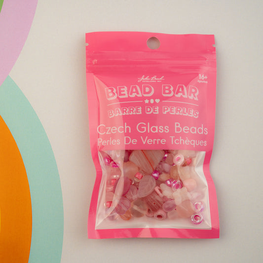 Czech Glass Beads Mix - Pink 50g