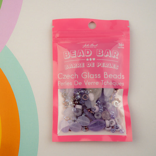 Czech Glass Beads Mix - Purple 50g
