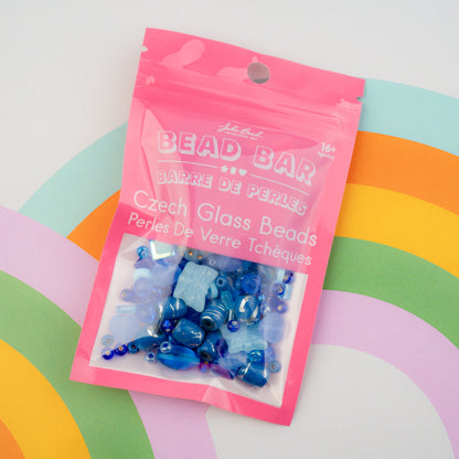 Czech Glass Beads Mix - Blue 50g