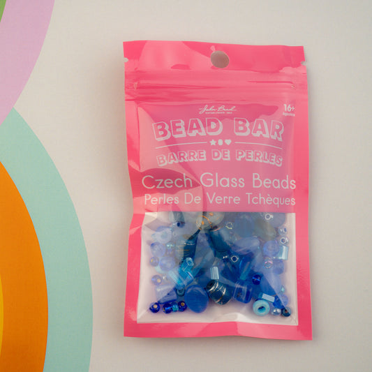 Czech Glass Beads Mix - Blue 50g