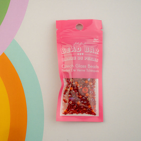 Czech Glass Beads Mix - Red 20g