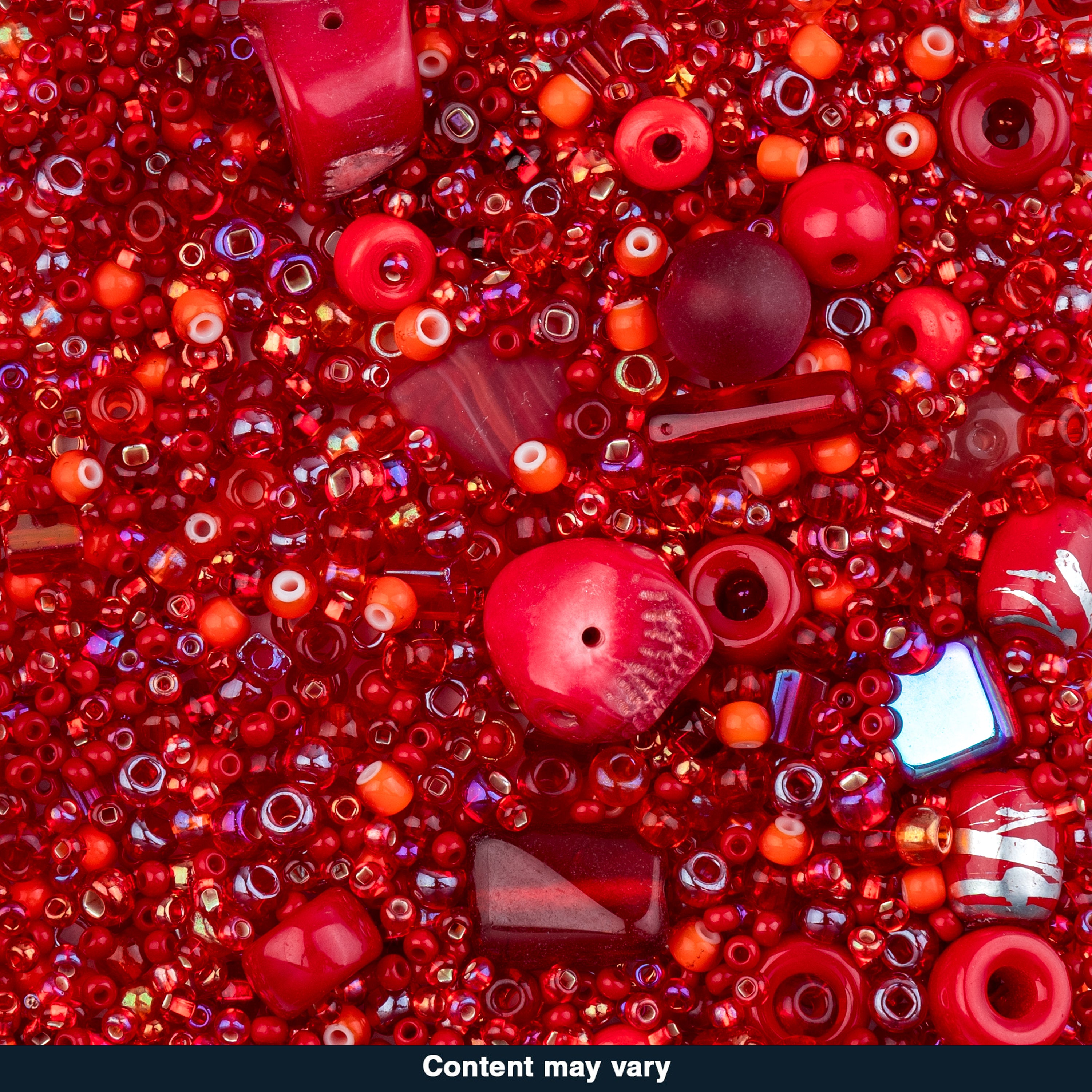Czech Glass Beads Mix - Red 20g