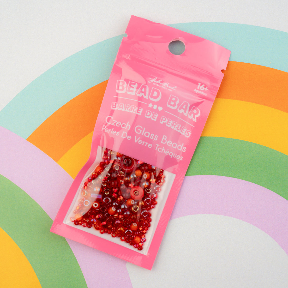 Czech Glass Beads Mix - Red 20g