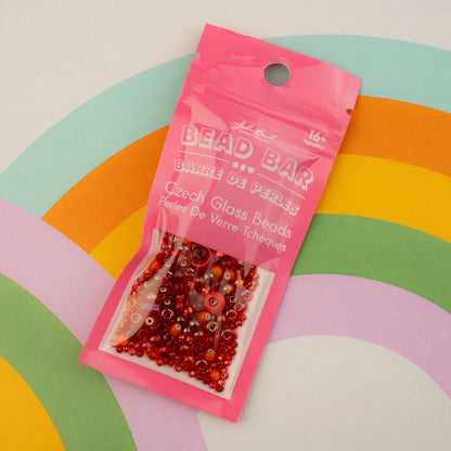 Czech Glass Beads Mix - Red 20g