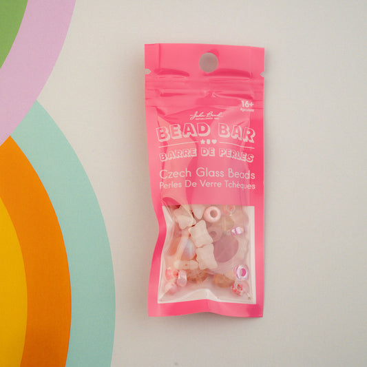 Czech Glass Beads Mix - Pink 20g