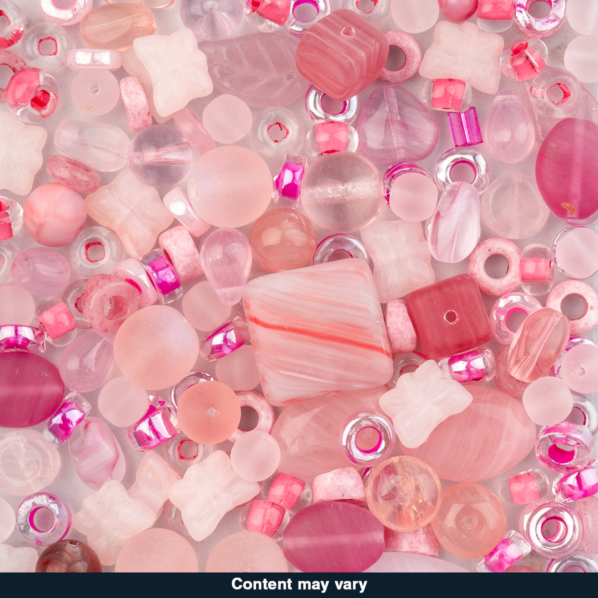 Czech Glass Beads Mix - Pink 20g
