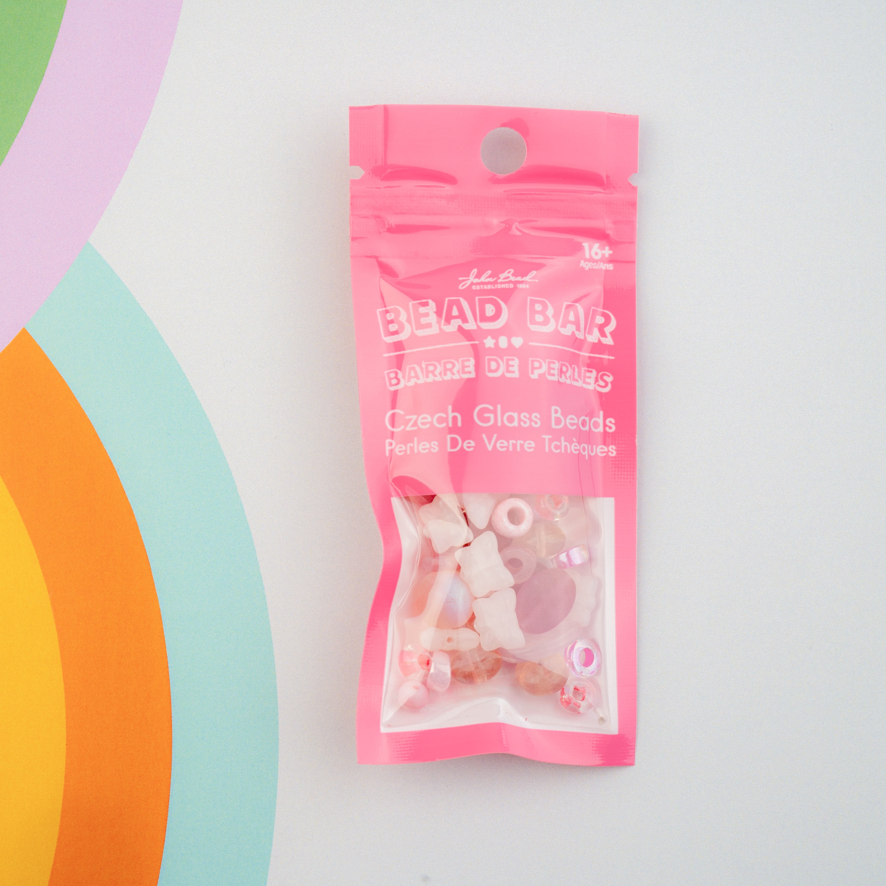 Czech Glass Beads Mix - Pink 20g