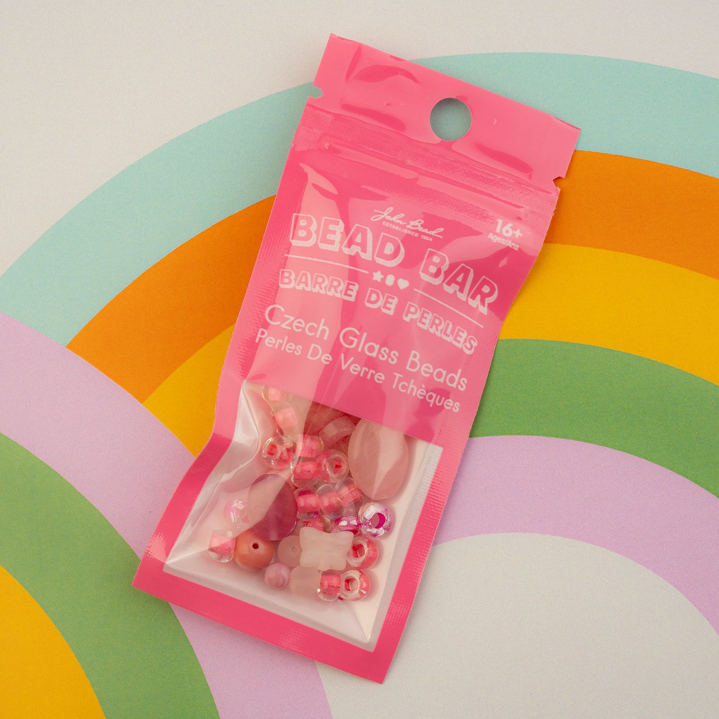 Czech Glass Beads Mix - Pink 20g