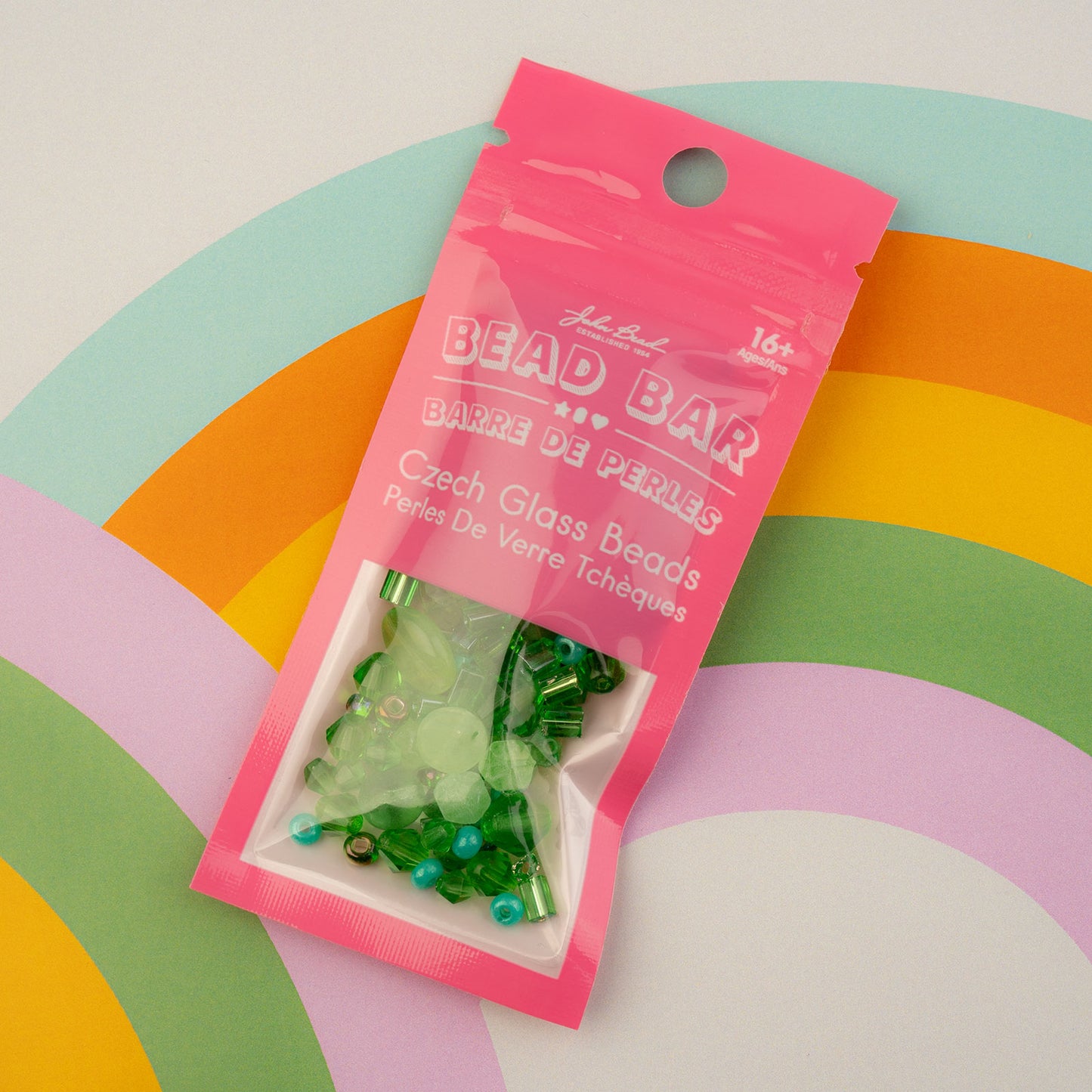 Czech Glass Beads Mix - Green 20g