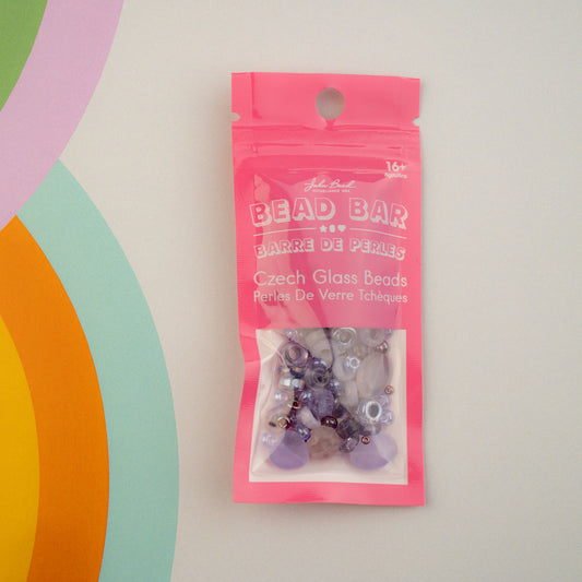 Czech Glass Beads Mix - Purple 20g