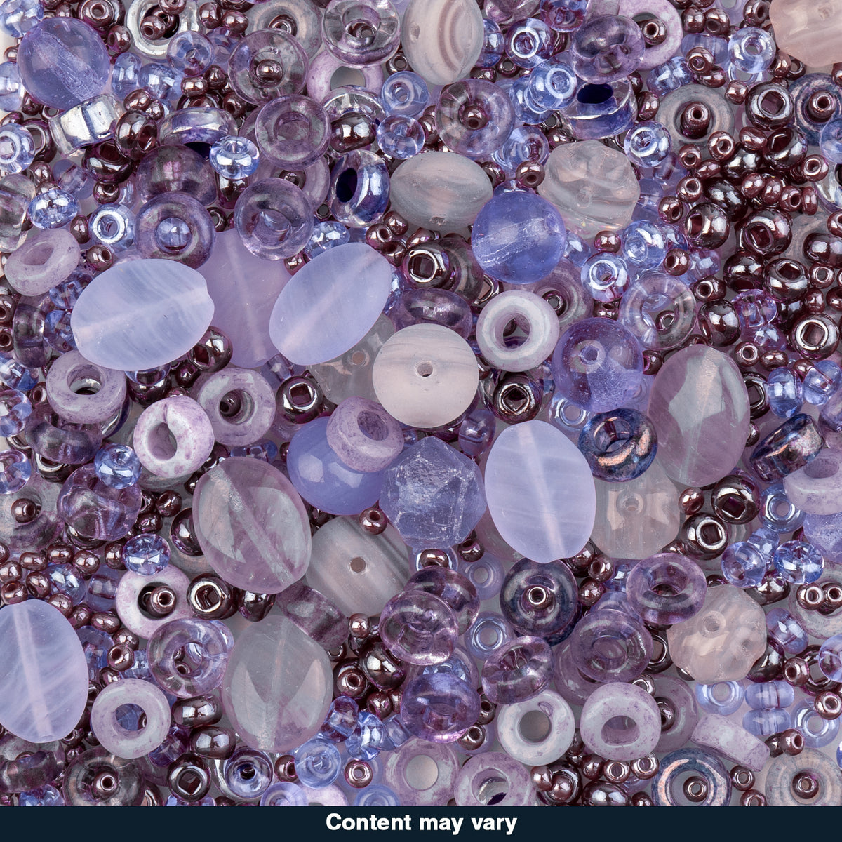 Czech Glass Beads Mix - Purple 20g