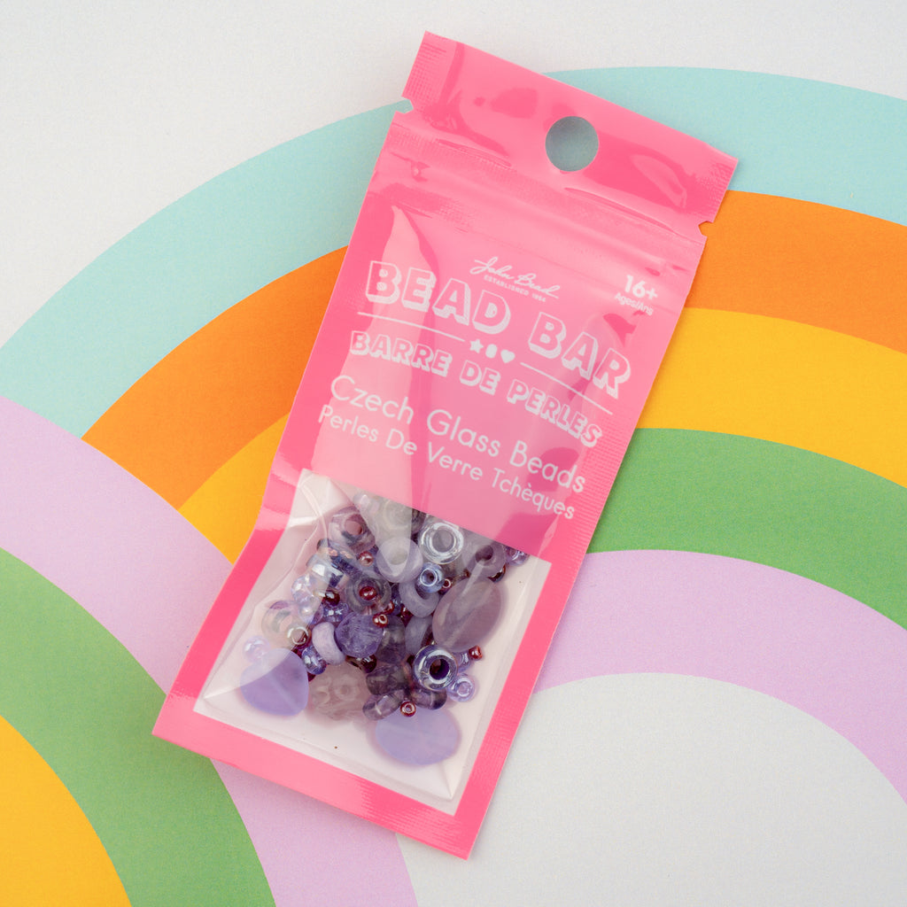 Czech Glass Beads Mix - Purple 20g
