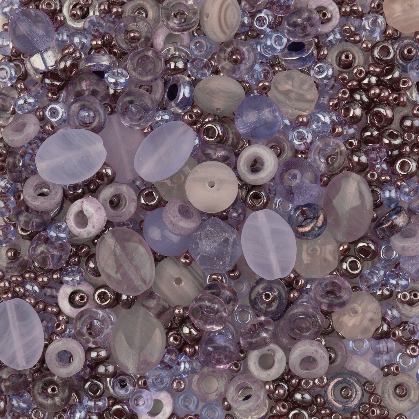Czech Glass Beads Mix - Purple 20g