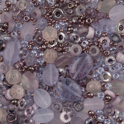 Czech Glass Beads Mix - Purple 20g
