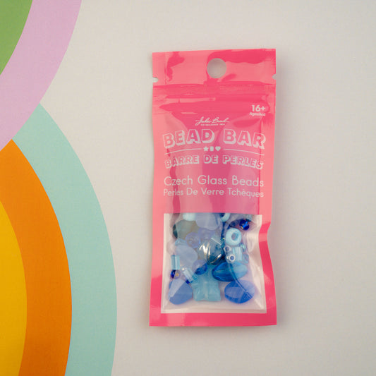 Czech Glass Beads Mix - Blue 20g