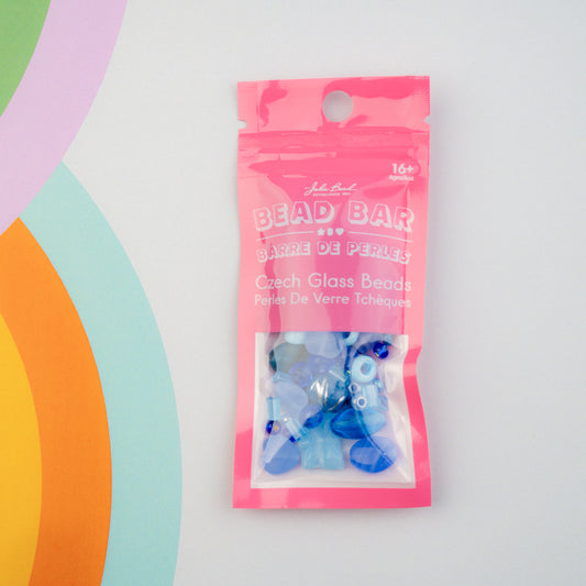 Czech Glass Beads Mix - Blue 20g